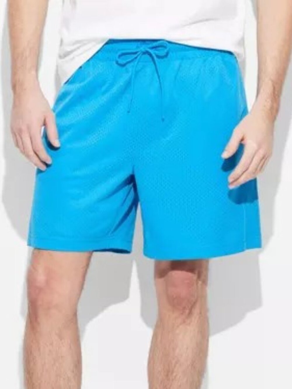 Men's 7" Mesh Shorts - Original Use™ Turquoise Blue L: Draw String - NWT